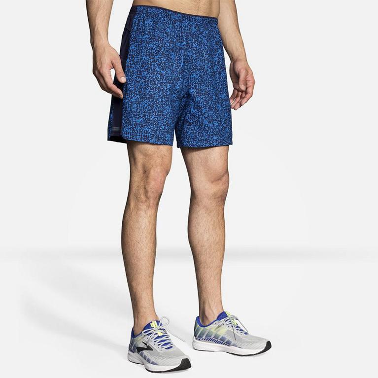 Brooks Sherpa 7 2-In-1 - Mens Running Shorts - Blue (01976CFRH)